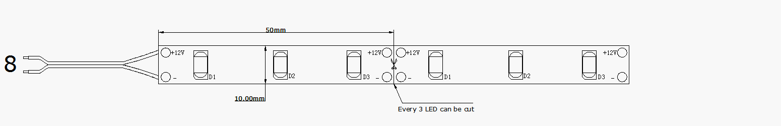 RGBW LED Strip Light DC12V 60LED