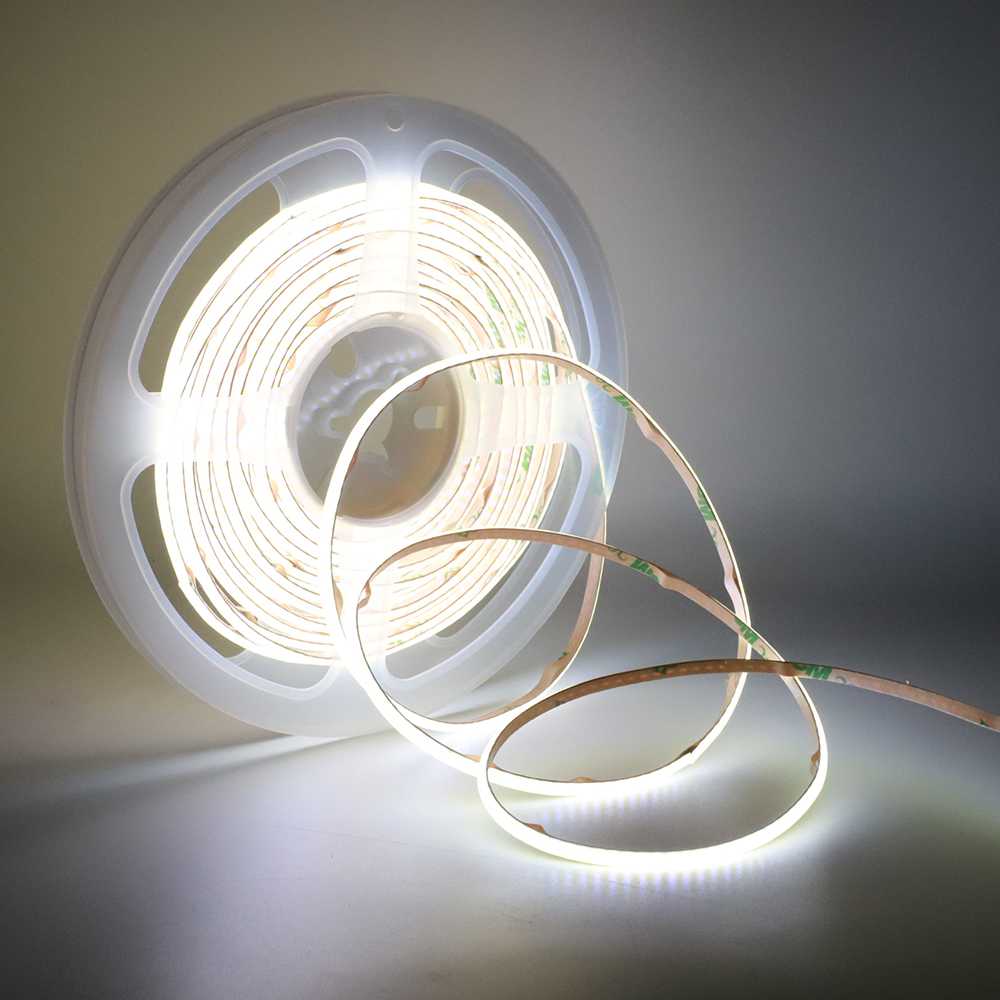 3mm Ultra Thin DC 24V Colorful COB LED Strip Lights for Home Decor DIY Blue/Pink/Red/Purple High Density LED Tape Colour