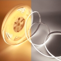 COB LED Strip - 12V 24V DC COB LED Strip Light 2700K to 6000K Color-Changing LED Tape Linear Double Color RA90 8mm Width