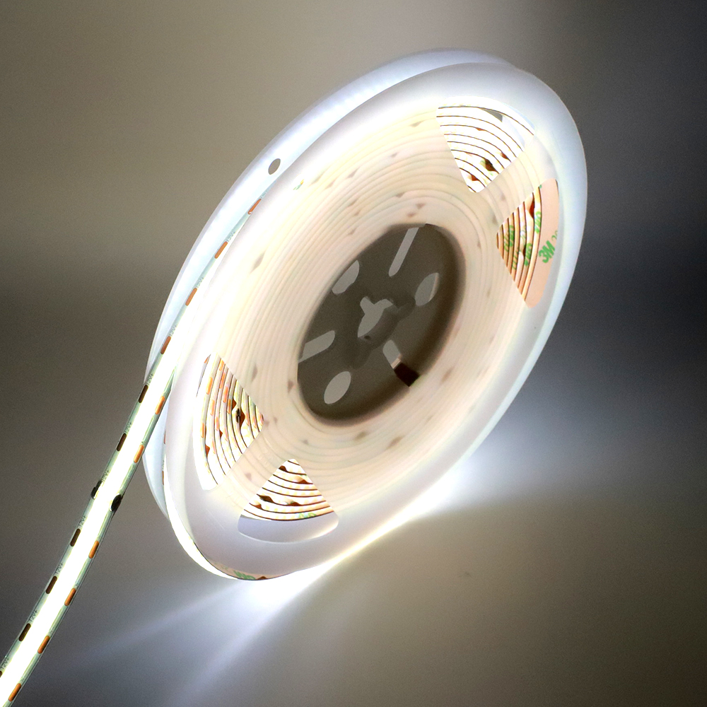 12V 24V DC COB LED Strip Light 2700K to 6000K Color-Changing LED Tape Linear Double Color RA90 8mm Width