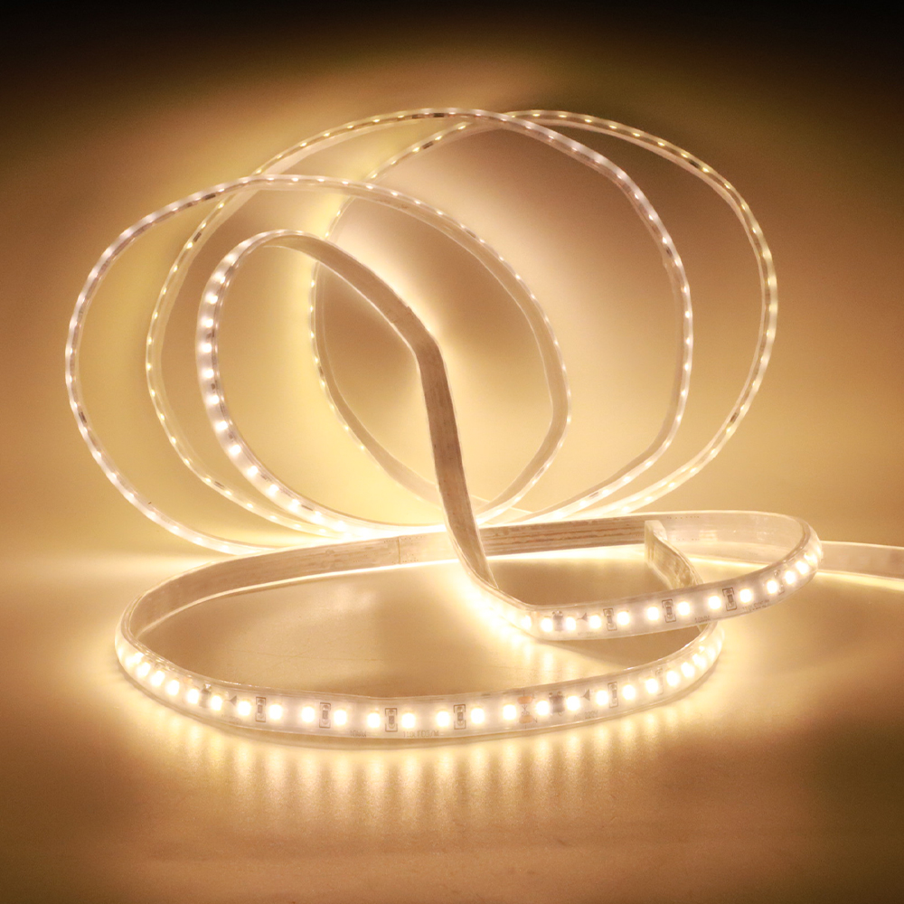 high voltage 220v driver-free IP65 cob led strip light luz led 110v cinta ce rohs warm white led flexibles tape