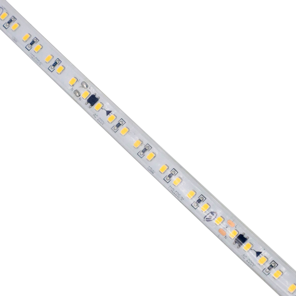 high voltage 220v driver-free IP65 cob led strip light luz led 110v cinta ce rohs warm white led flexibles tape