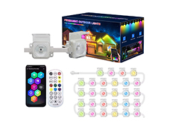 Permanent Holiday Lighting Christmas Decoration Pixel Smart LED Eave Strings Light Outdoor IP67 RGBIC